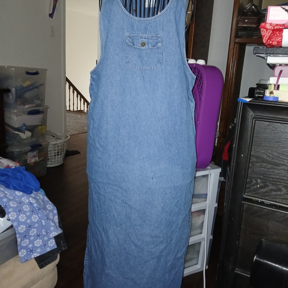Style Studio Blue Denim Sleeveless Maxi Dress